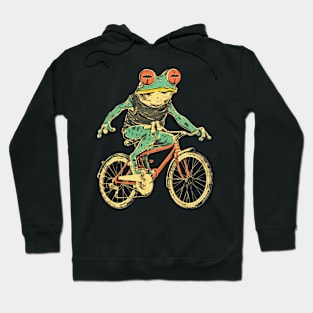 Funny Frog On A Bike Hoodie